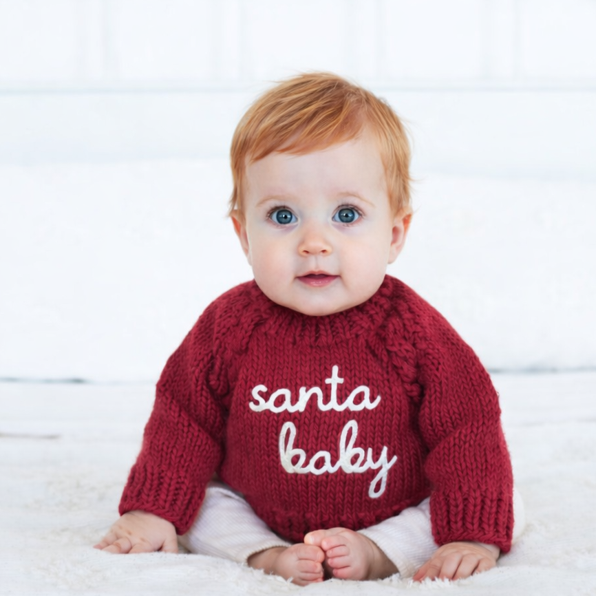 Huggalugs - Santa Baby Sweater Crimson for Baby