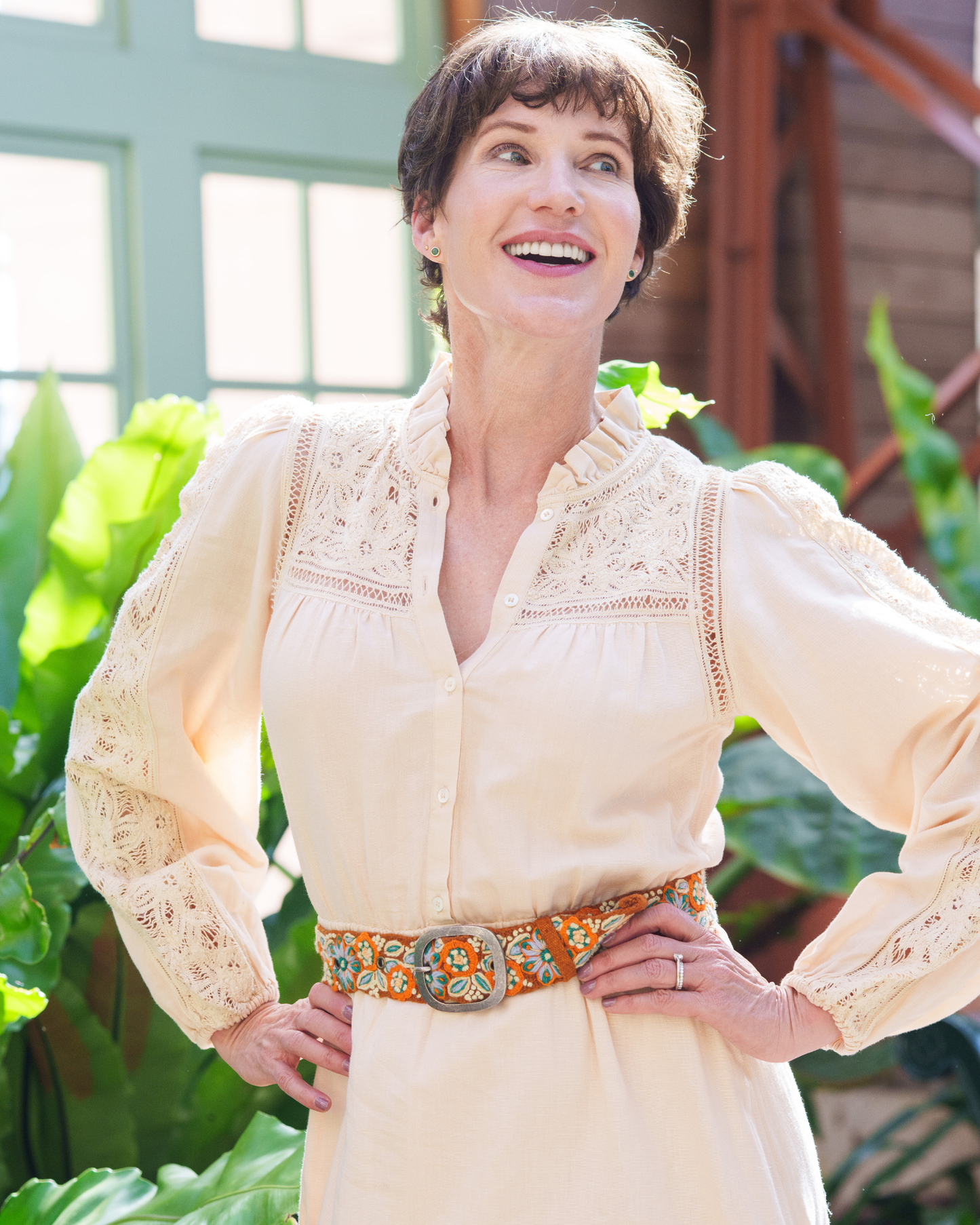 Jenny Krauss - Ground Cover Floral Embroidered Wool Belt