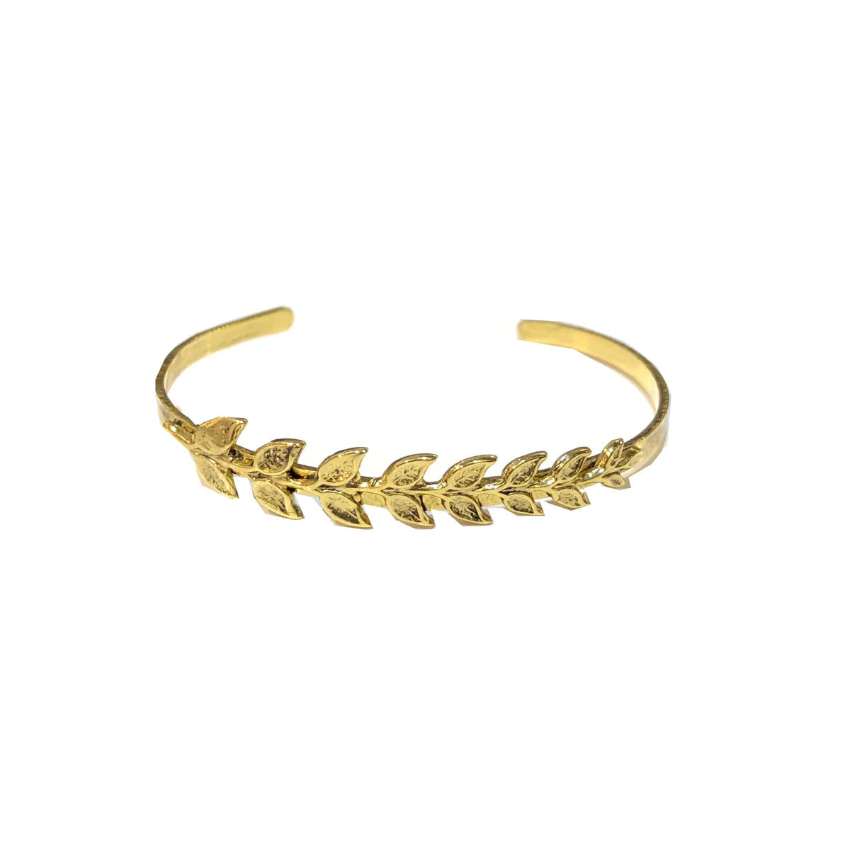 Golden Leaf Bracelet-Bracelet Feuilles Dore'