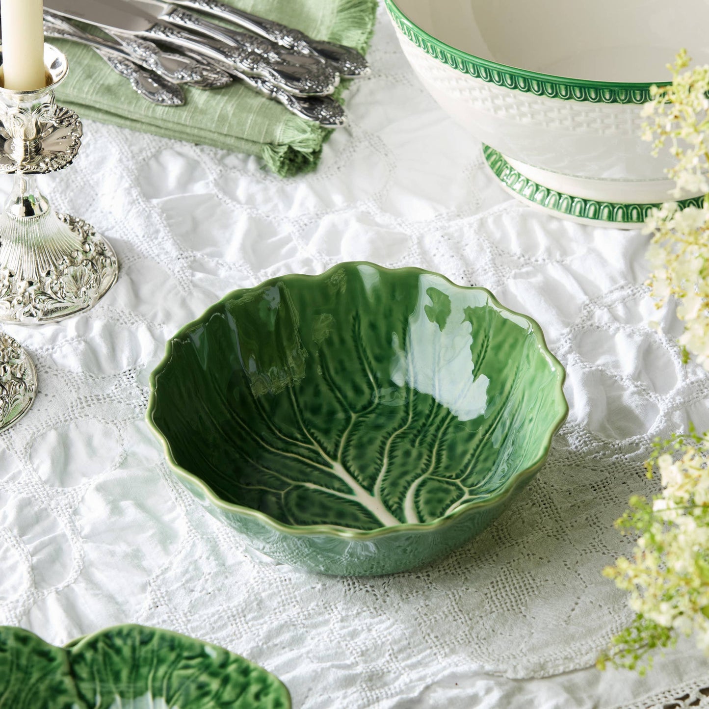 Le Jardin Cabbage 3-D Soup Bowl - Set of 4