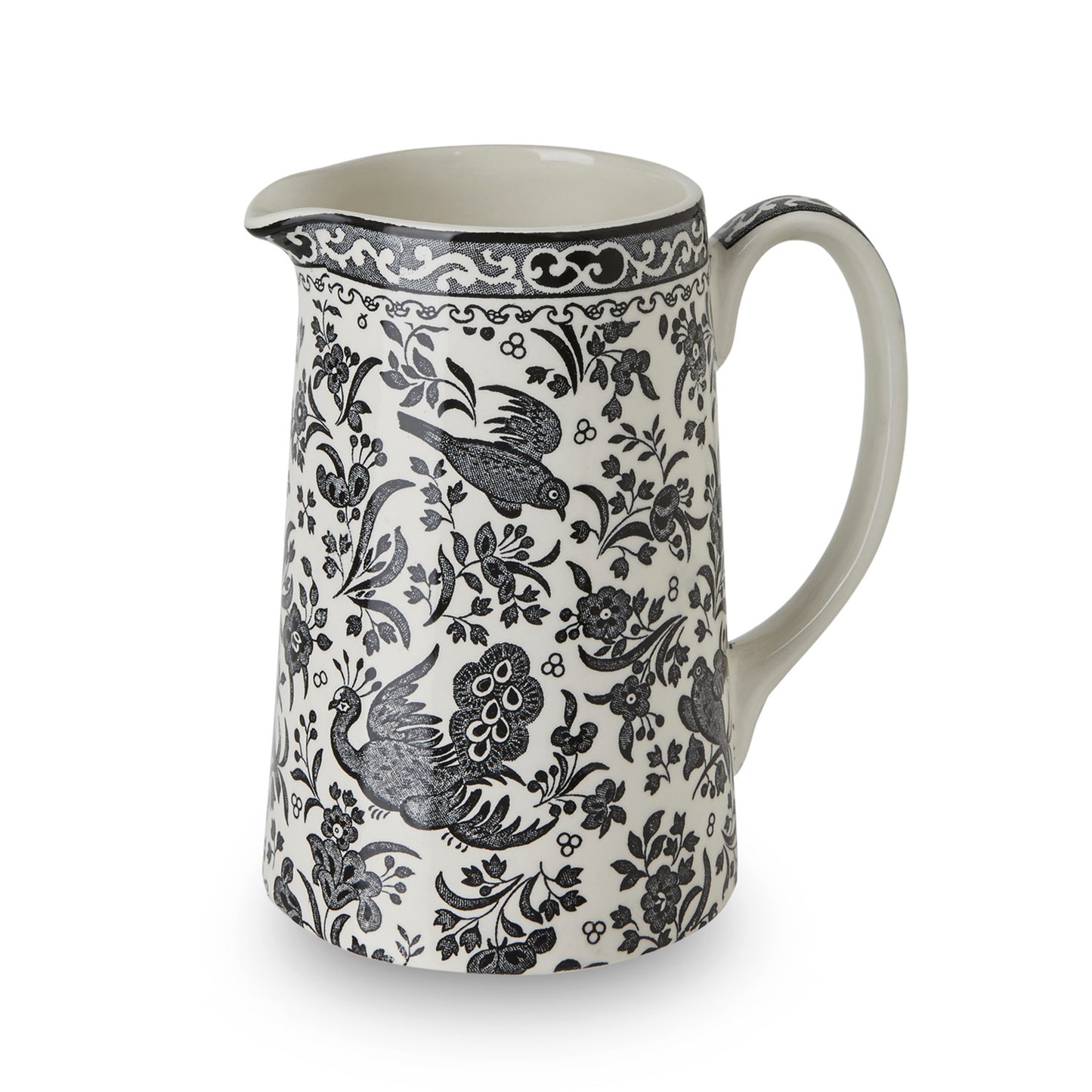 Black Regal Peacock Medium Tankard Jug