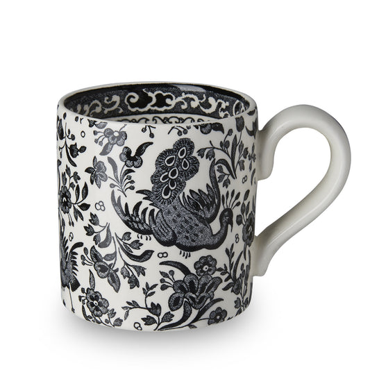 Black Regal Peacock Half Pint Mug