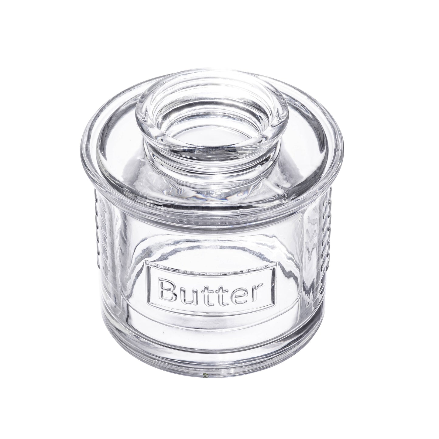 Glass French Style Butter Crock