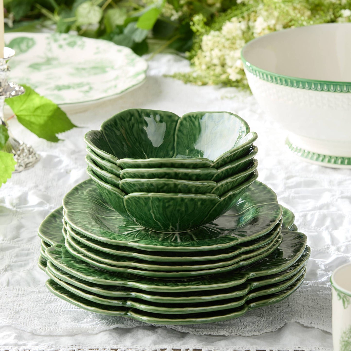 Le Jardin Cabbage 3-D Cereal Bowl - Set of 4