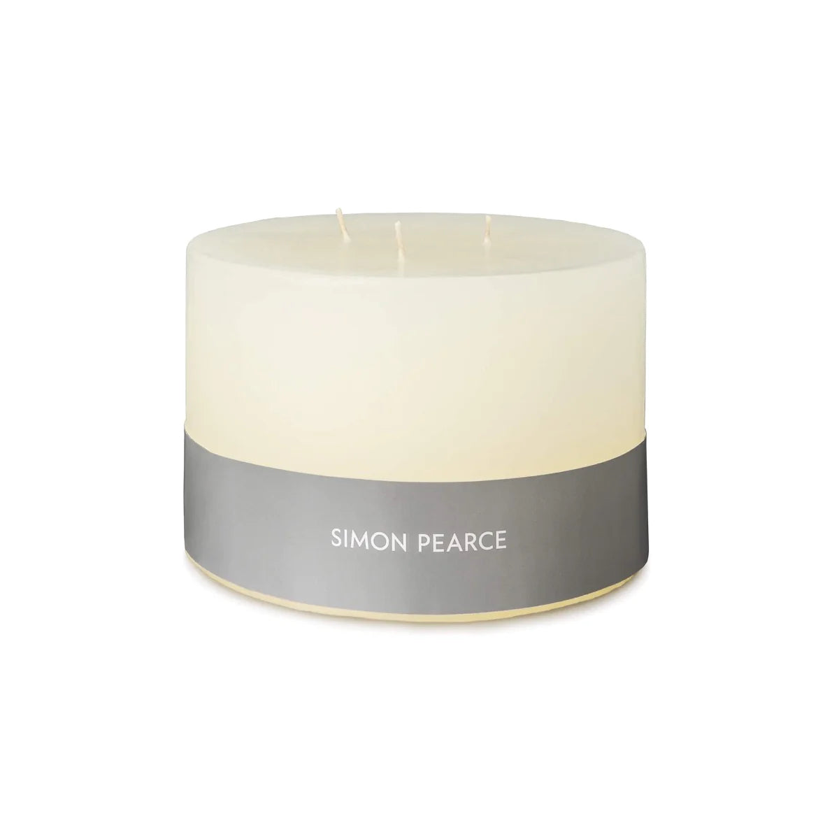Simon Pearce Ivory Three Wick Pillar Candle 6x4
