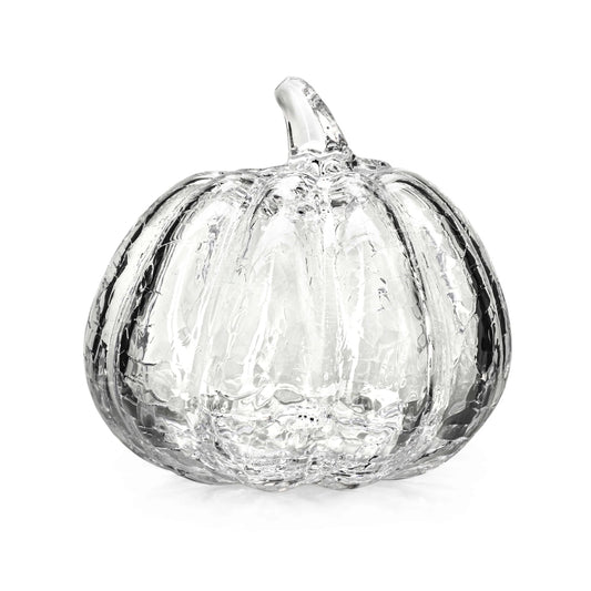 Simon Pearce Crackle Glass Pumpkin - 2 sizes