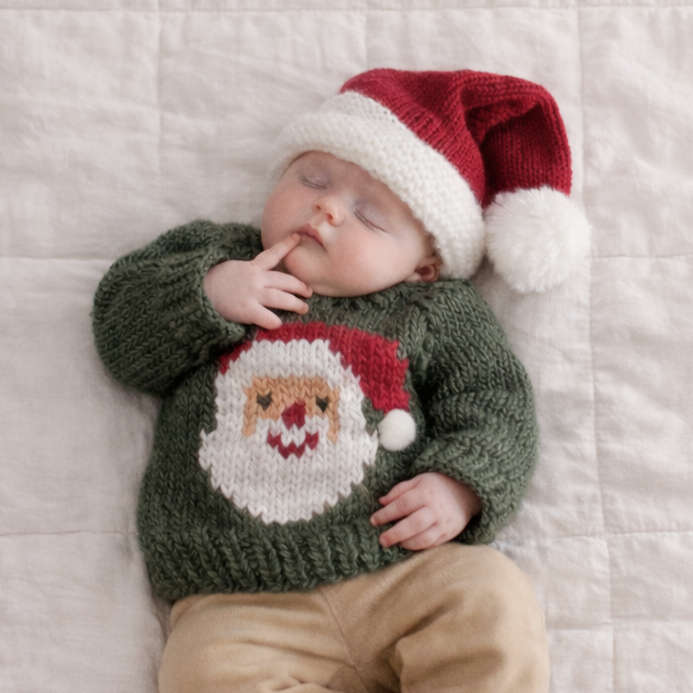 Huggalugs - Santa Crimson Stocking Hat for Baby