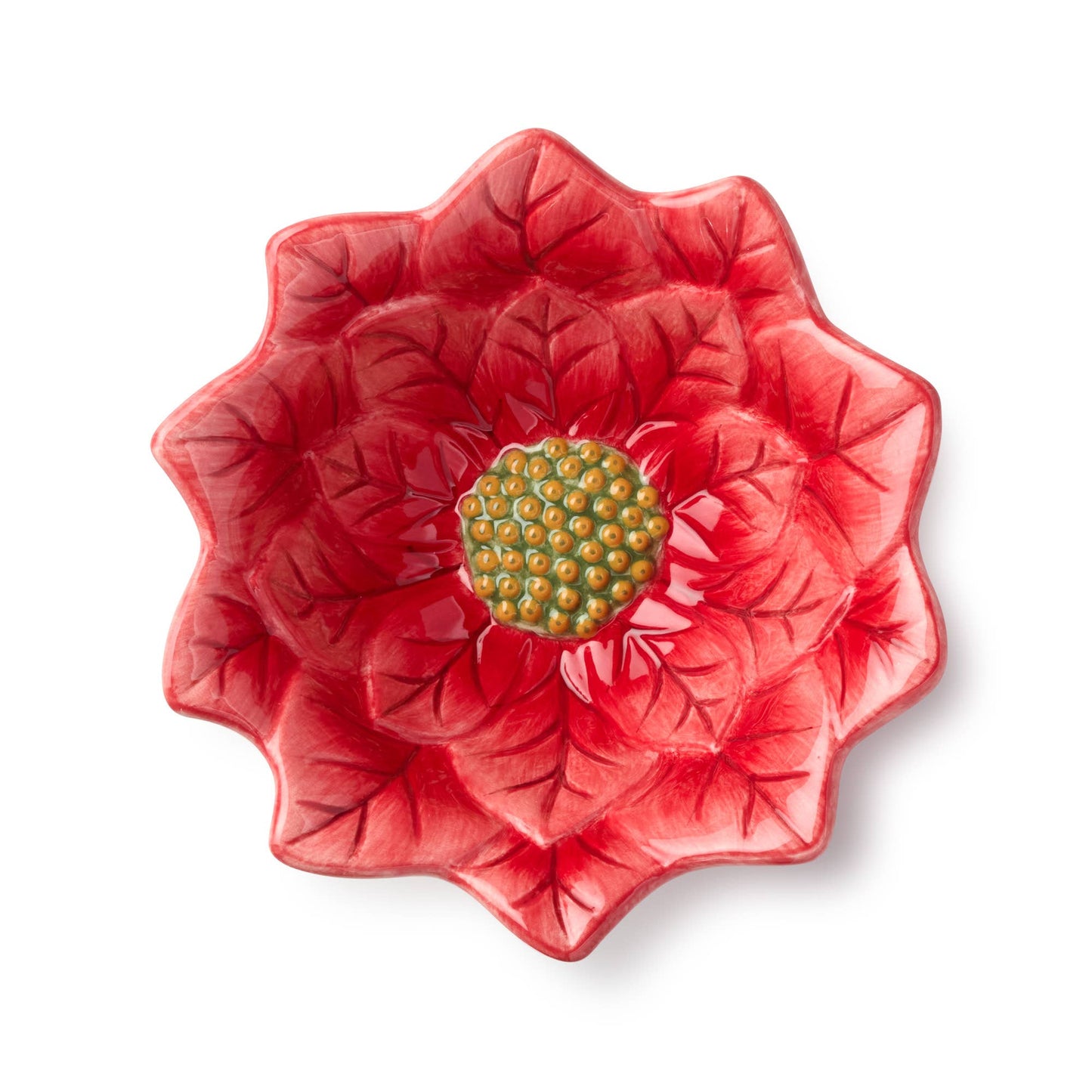 Winter Blooms 3-D Poinsettia Ice Cream Bowl