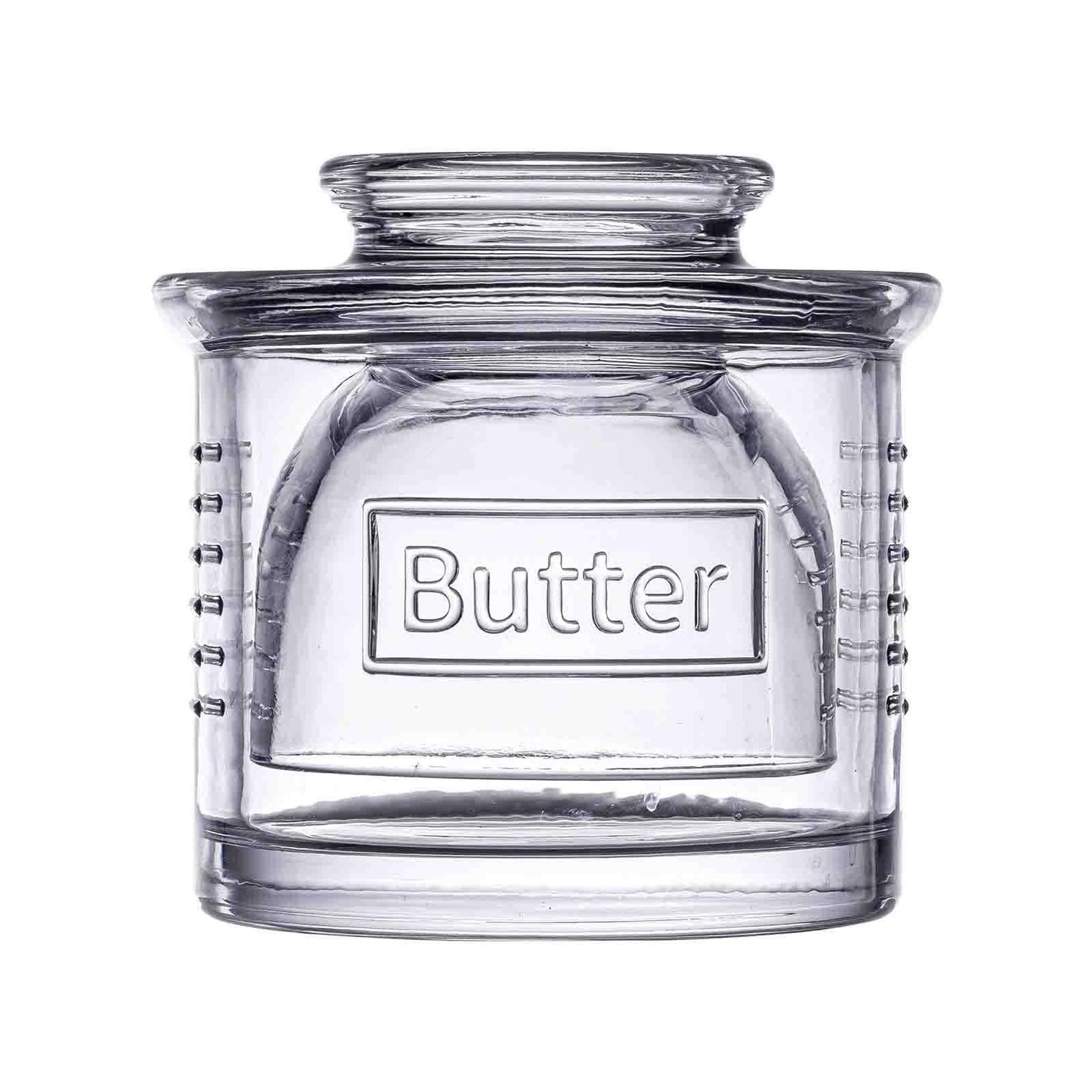 Glass French Style Butter Crock