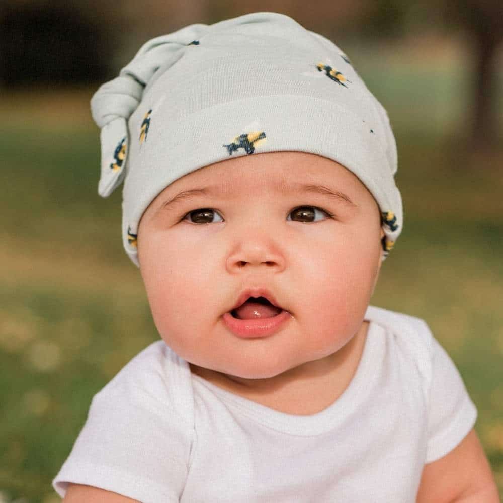 Milkbarn Bamboo Knotted Beanie Hat - Bumblebee