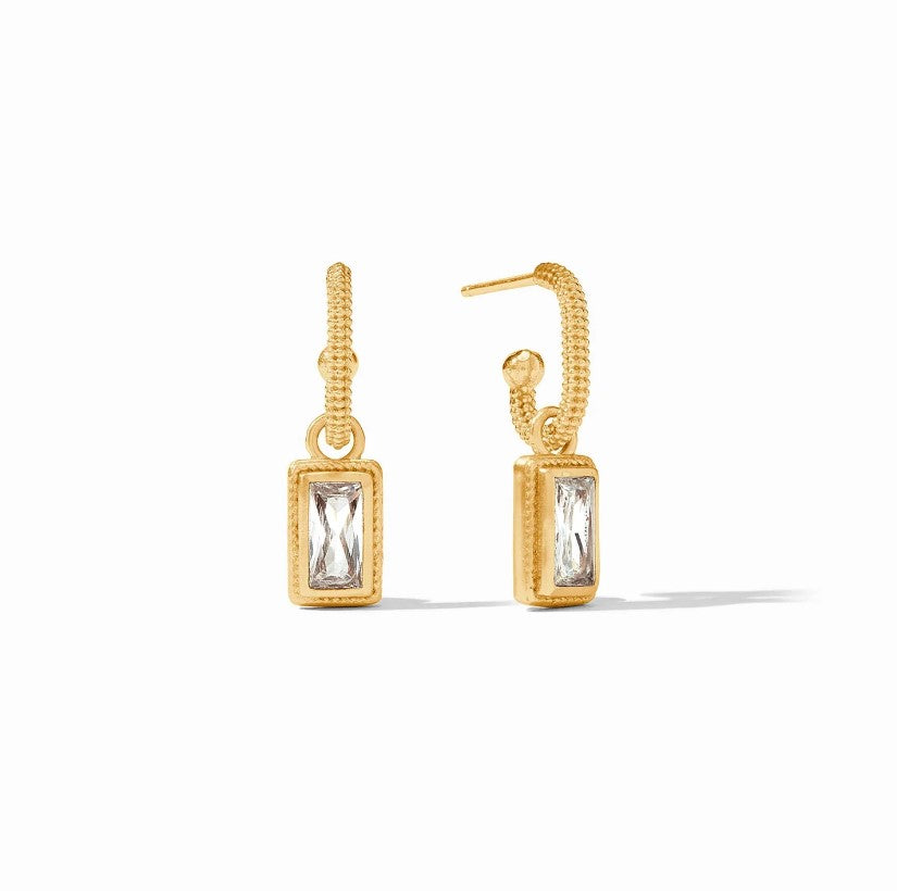 Julie Vos Baguette Hoop & Charm Earring