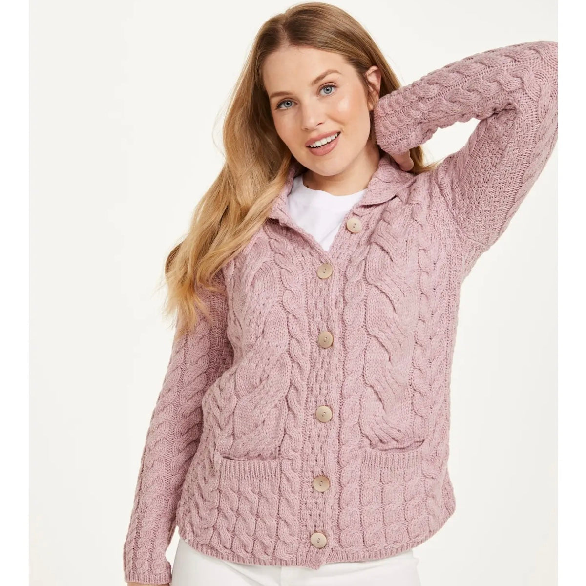 Belcarra Cardigan Blush Pink