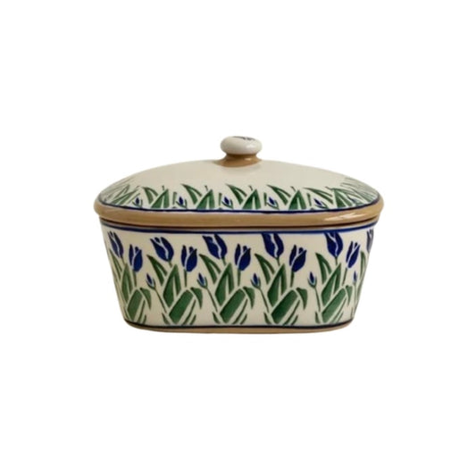 Blue Blooms Butter Dish