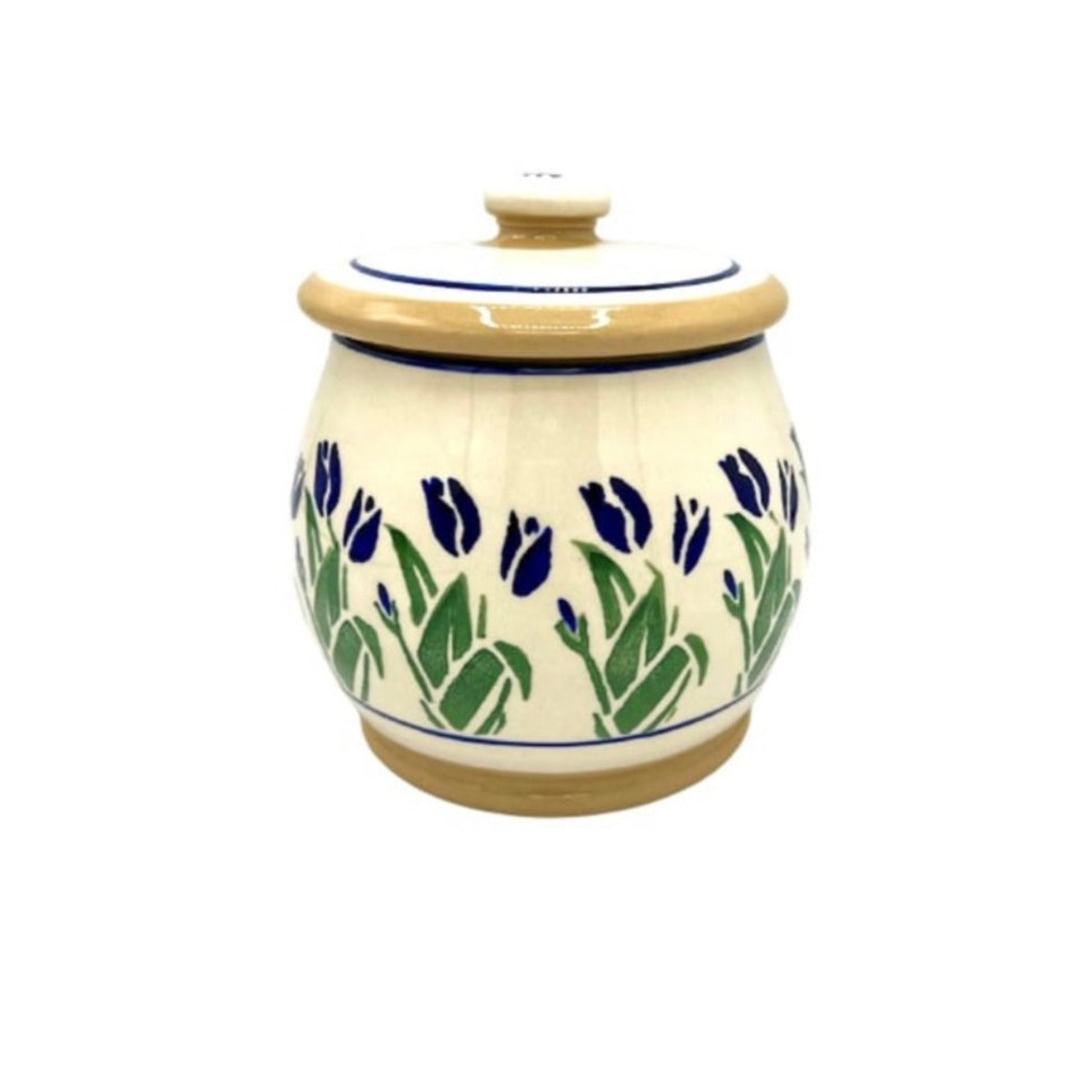 Blue Blooms Small Round Jar