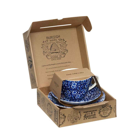 Blue Calico 3 Piece Breakfast Cup Set