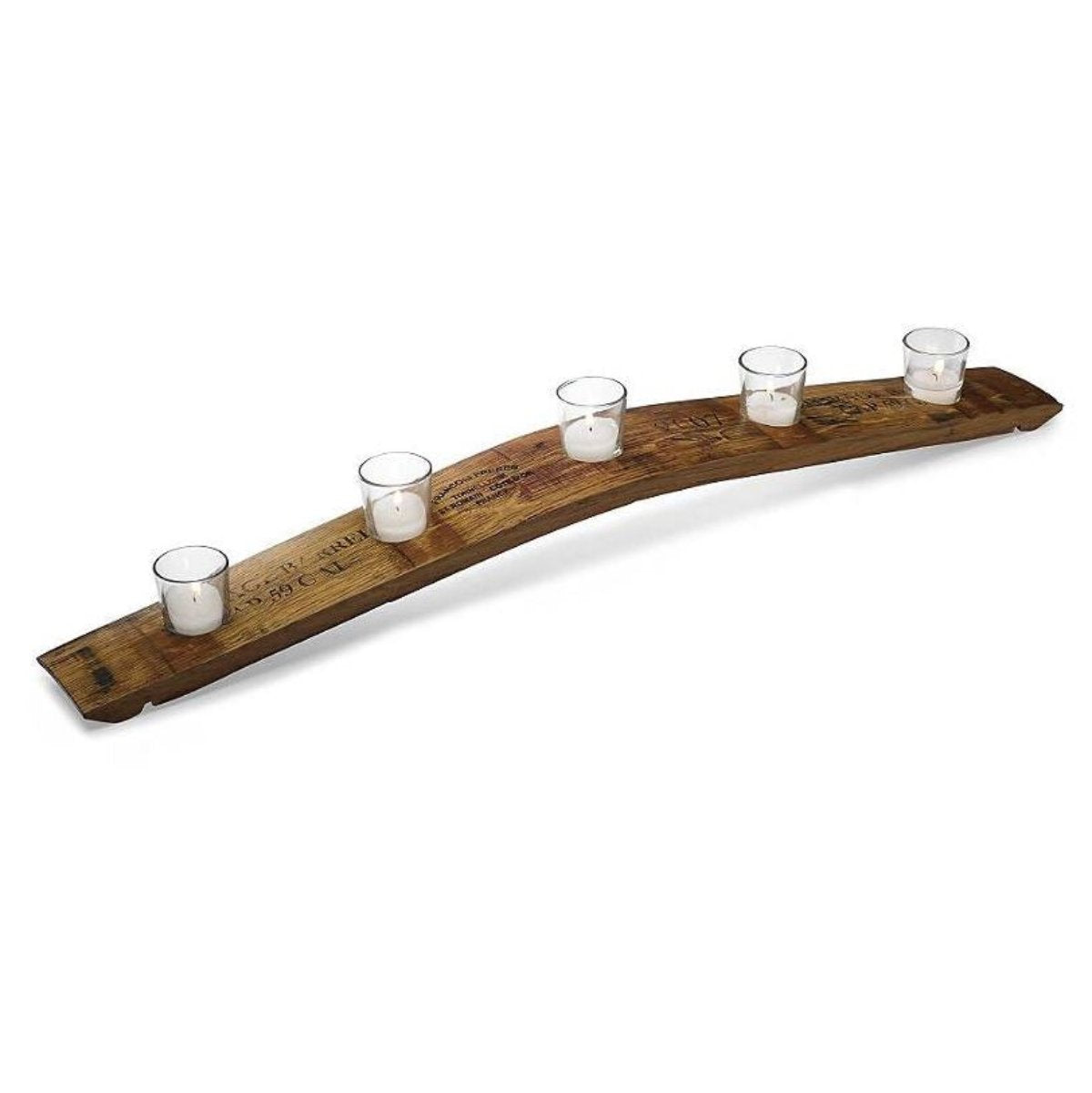 Provence Platters Wine Barrel Stave Candle Holder