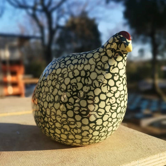 Ceramic Quail Green Spotted Duck Green