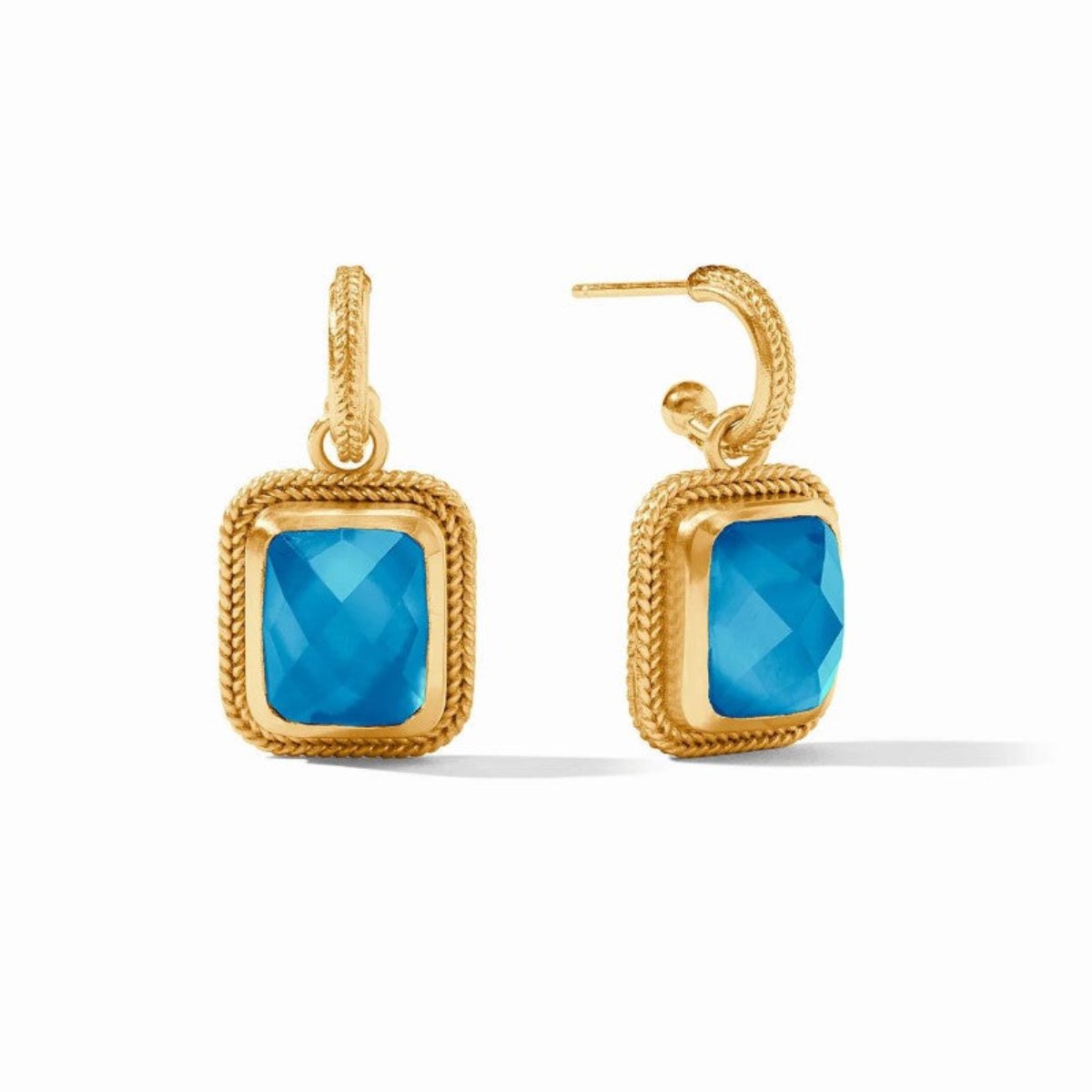 Julie-Vos-Cheval-Hoop-Charm-Earring-Iridescent-London-Blue