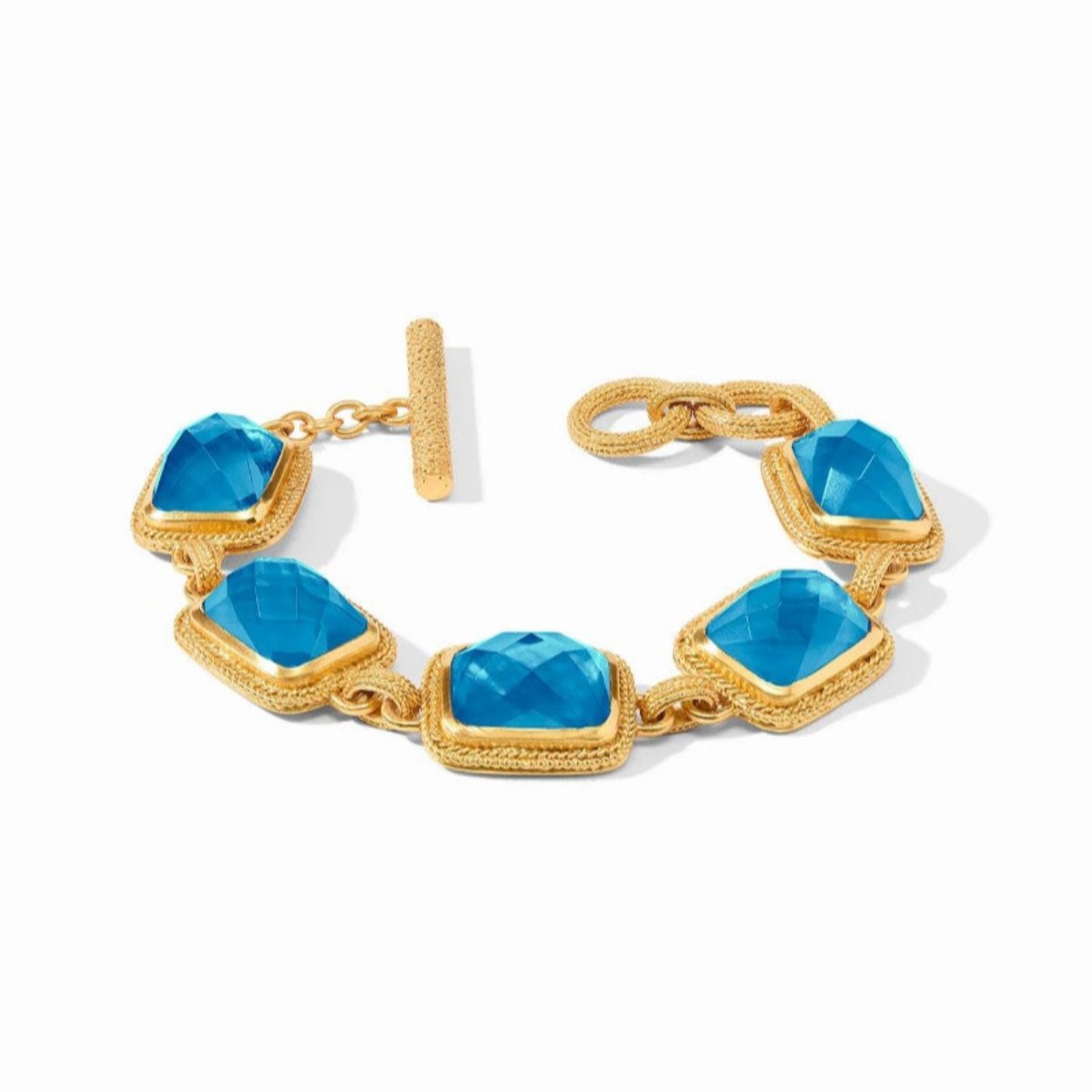 Julie-Vos-Cheval-Stone-Bracelet-Iridescent -London-Blue