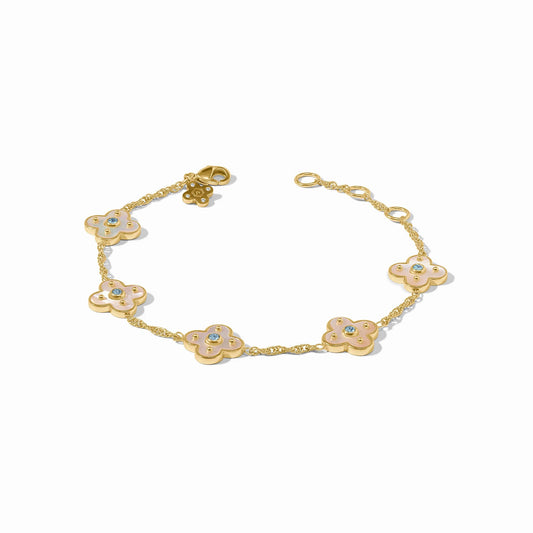 Julie Vos Colette Delicate Bracelet - Chalcedony Blue