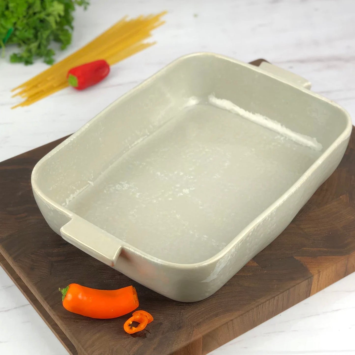 Cozina Gray Rectangle Baker