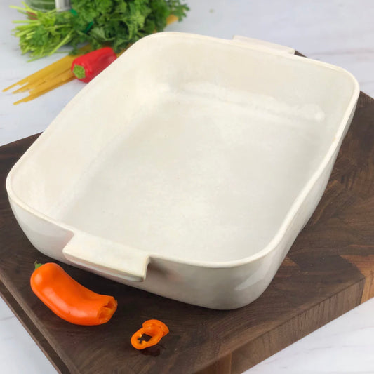 Cozina White Rectangle Baker