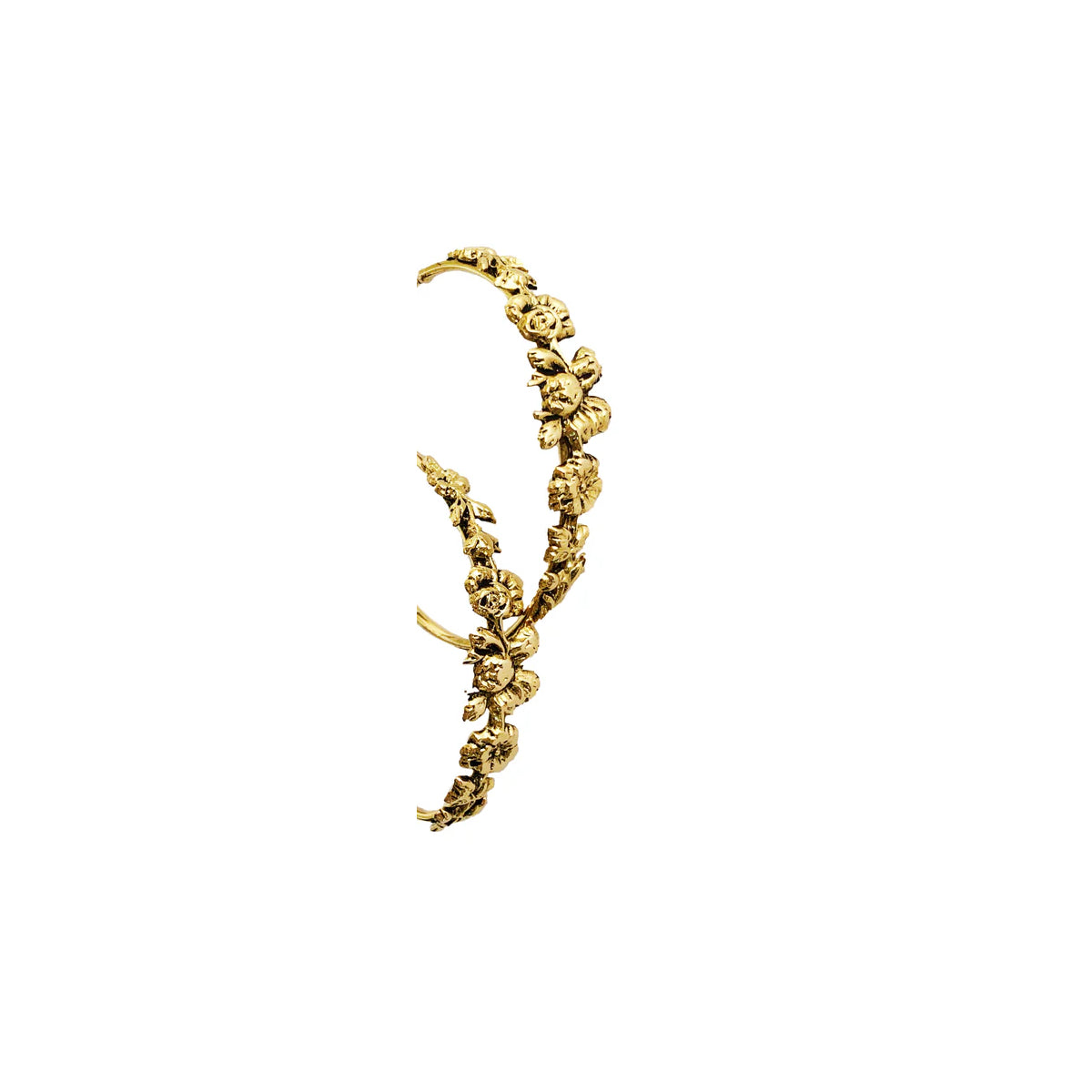 Golden Creoles Fleur Earrings