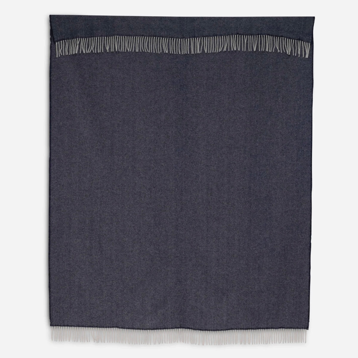 Cushendale Navy Aclare Lambswol Large Throw Blanket