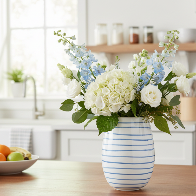Gmundner Keramik Dizzy Blue Vase