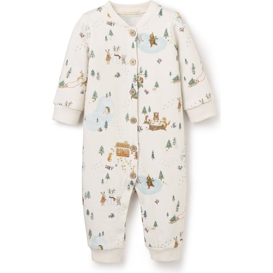 Elegant Baby Christmas Fleece Baby Jumpsuit