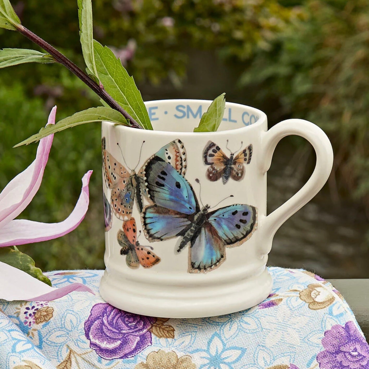 Emma Bridgewater Common Blue Butterfly 1/2 Pint Mug