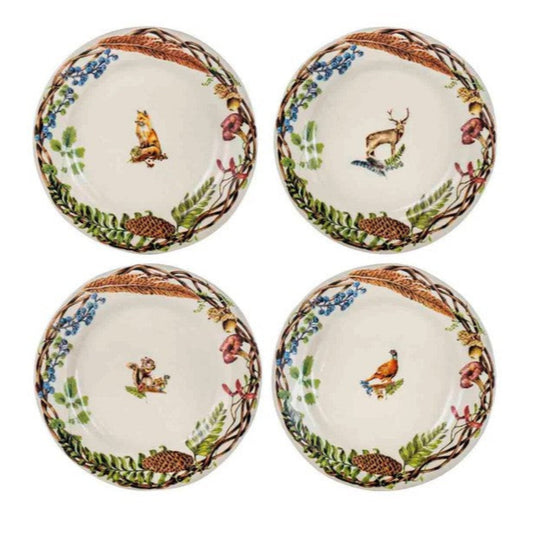 Juliska Forest Walk Dessert/Salad Plate Assorted Set/4