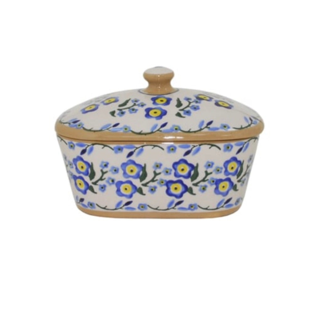 Forget Me Not Butter Dish