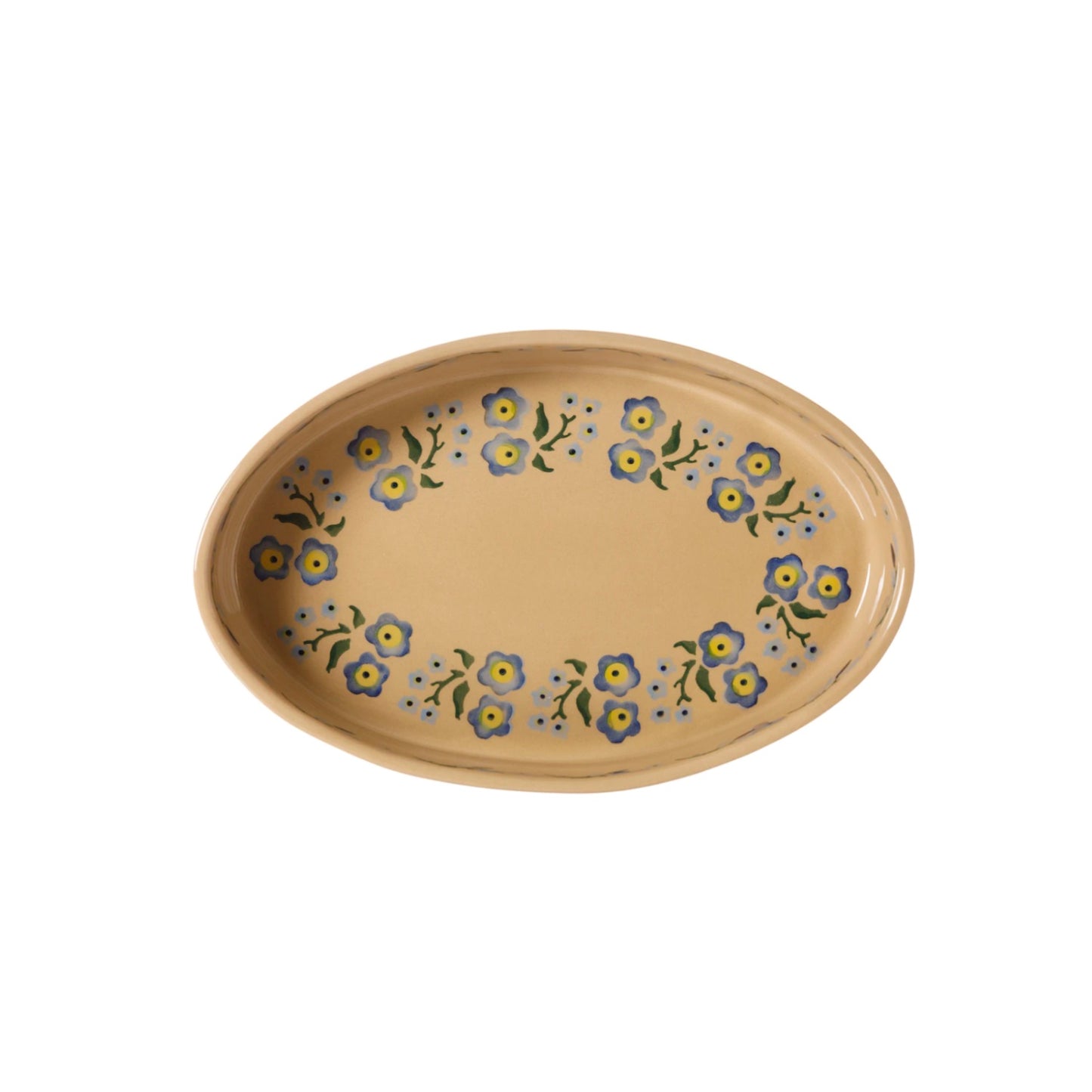 Forget Me Not Medium Oval Oven Dish