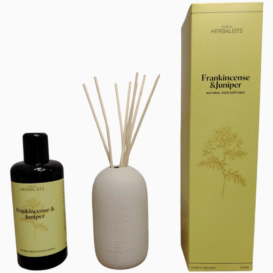 Dublin Herbalists Frankincense and Juniper Natural Reed Diffuser Gift Set