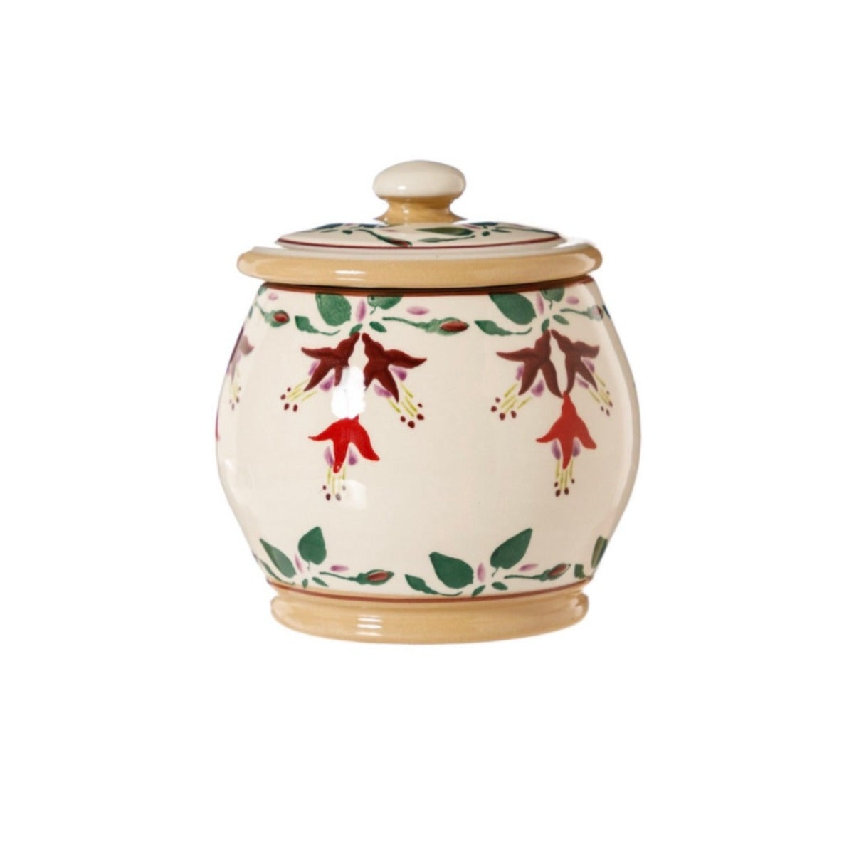 Fuchsia Small Round Lidded Jar