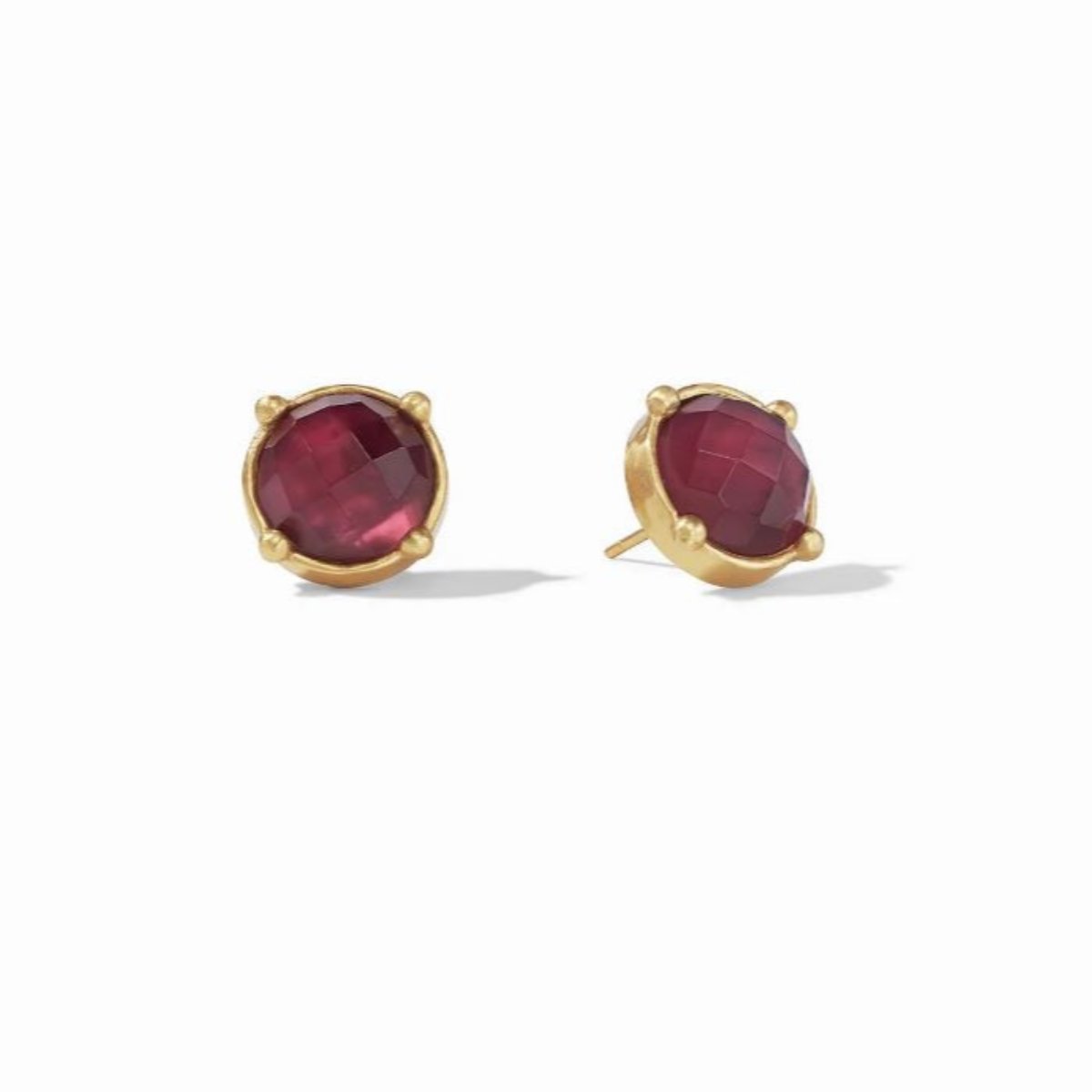 Julie-Vos-Honey-Stud-Earrings-Ruby-Red