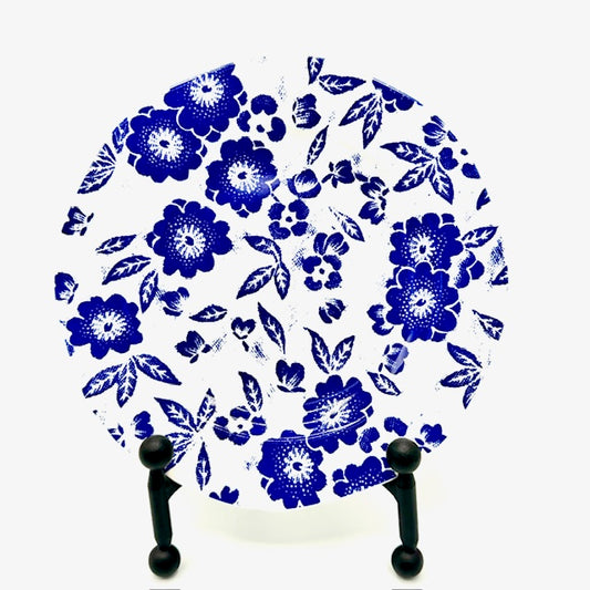 Blue Calico 10.5" Accent Plate - Retired