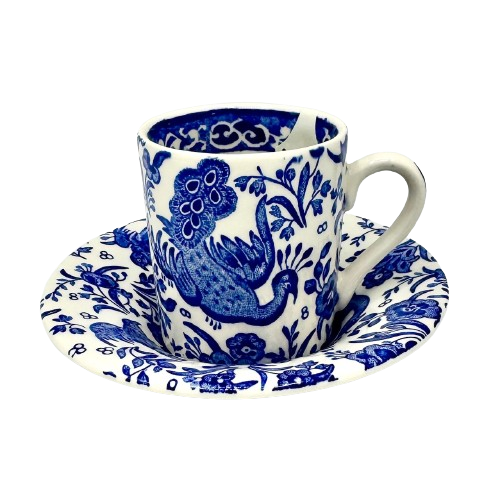 Blue Regal Peacock Espresso Cup & Saucer - Retired