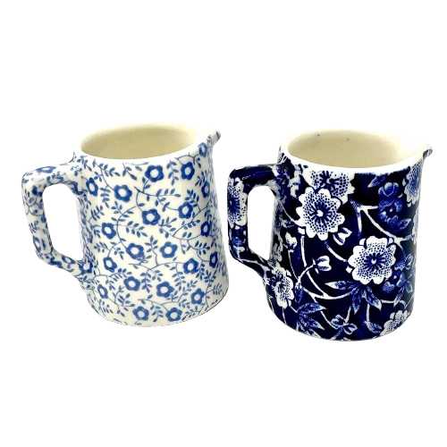 Blue Calico & Blue Felicity Cream Tot Set/2 - Retired