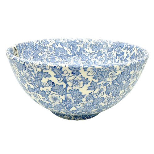 Blue Burgess Chintz Medium Footed Bowl - Retired