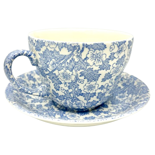 Blue Burgess Chintz Breakfast Cup & Saucer - Retired