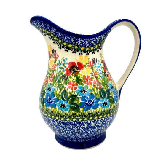 Polish Pottery Floral Pitcher K Art 2