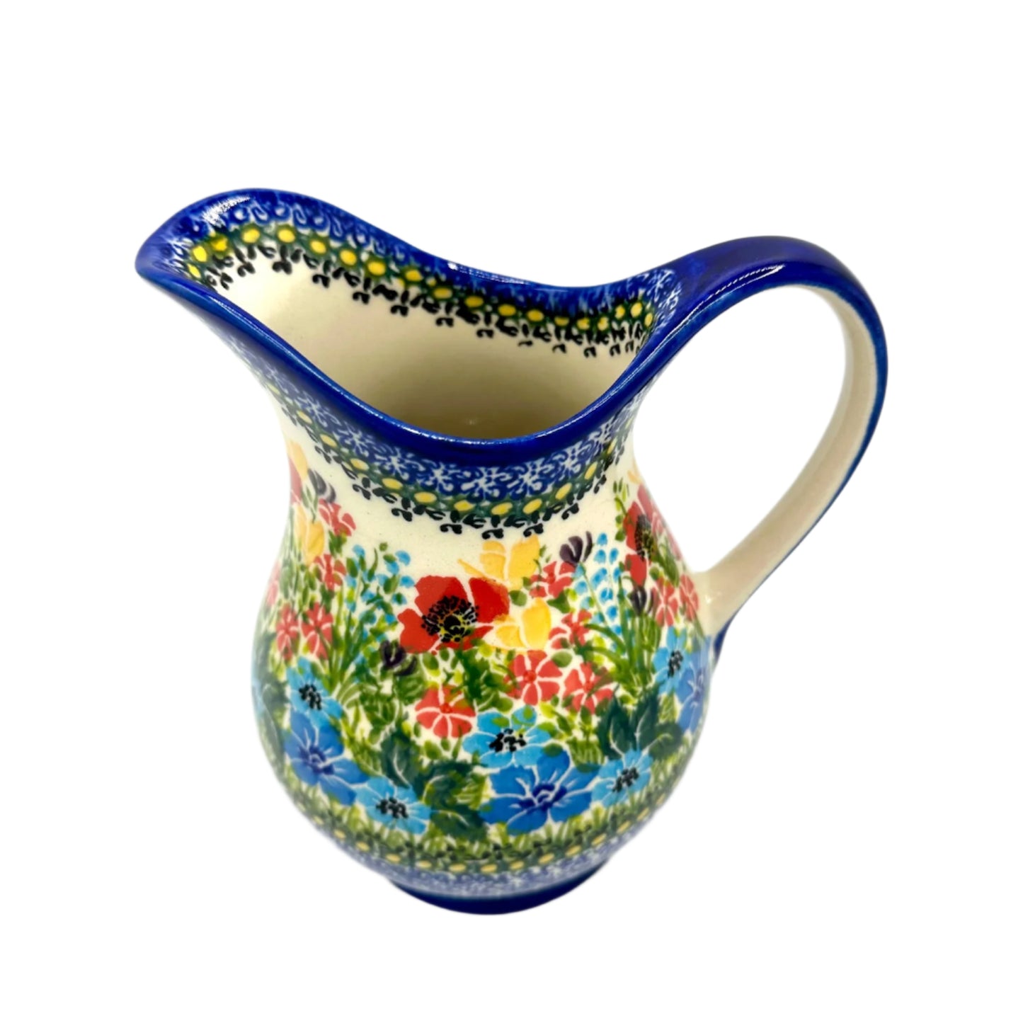 Polish Pottery Floral Pitcher K Art 2