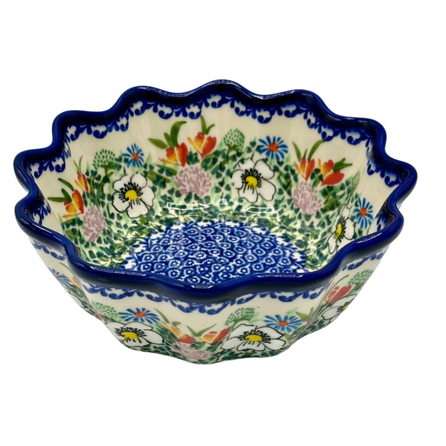 Polish Pottery Fluted Bowl Large Art 2 2025