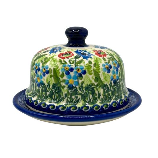 Polish Pottery Cheese Butter Dish Art 1 08-0354 A1