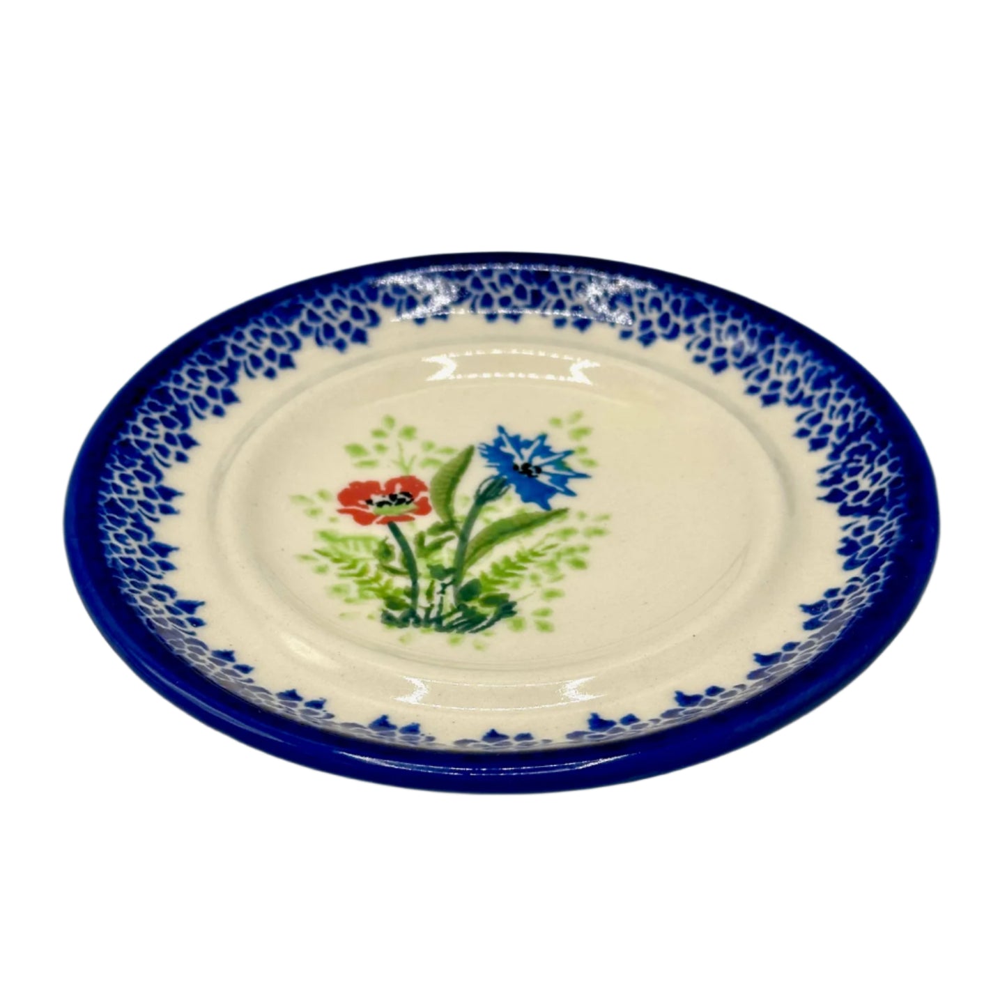 Polish Pottery Cheese Butter Dish Art 1 08-0354 A1