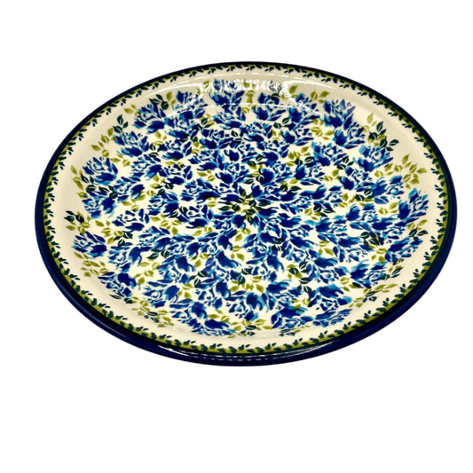 Polish Pottery Blue Flower Serving Plate
