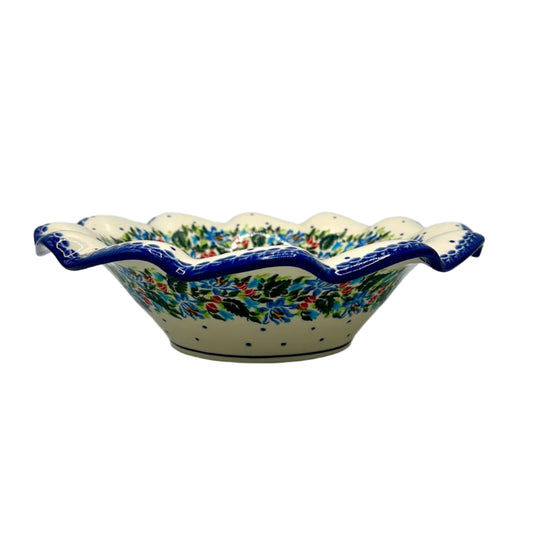 Polish Pottery Wave Bowl 090442