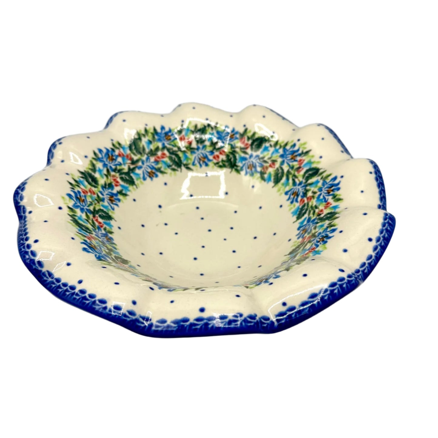 Polish Pottery Wave Bowl 090442